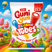Gumi Yum Rainbow Tubes Candy Bag 120g