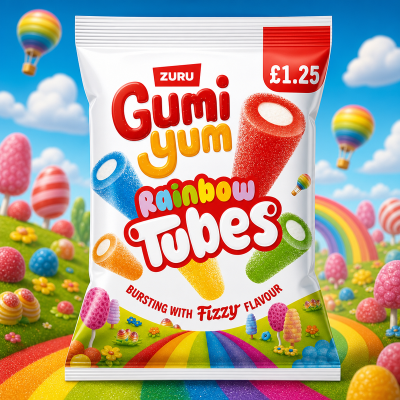 Gumi Yum Rainbow Tubes Candy Bag 120g