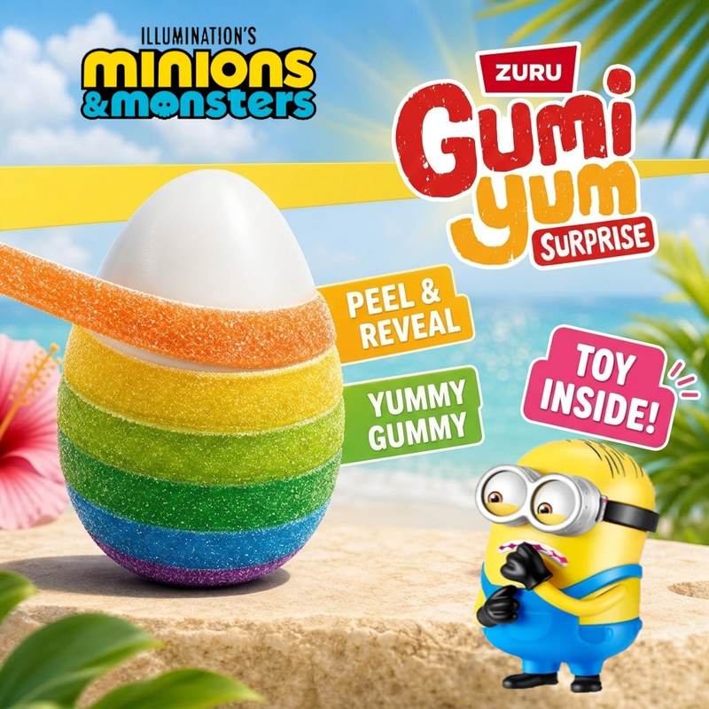 Gumi Yum Surprise MINIONS & MONSTERS Gummy Egg & Toy 26g