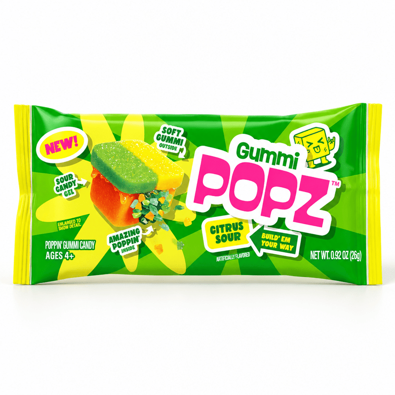 Gummi POPZ CITRUS SOUR Build-Your-Own Gummy, Gel & Popping Candy Kit 26g