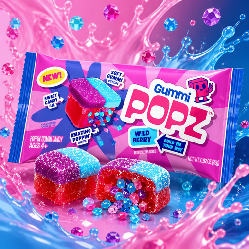 Gummi POPZ WILD BERRY Build-Your-Own Gummy, Gel & Popping Candy Kit 26g