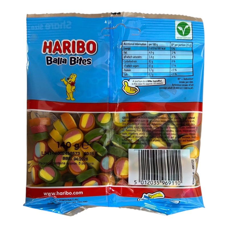 Haribo Balla Bites Share Bag 140g - Happy Candy UK LTD