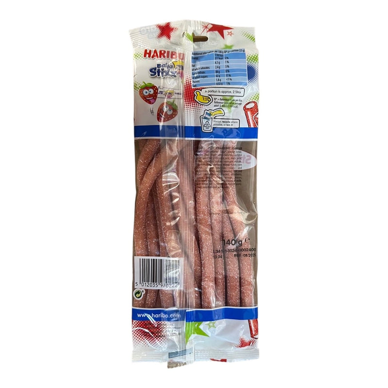 Haribo Balla Stixx Strawberry Zing Share Bag 140g - Happy Candy UK LTD