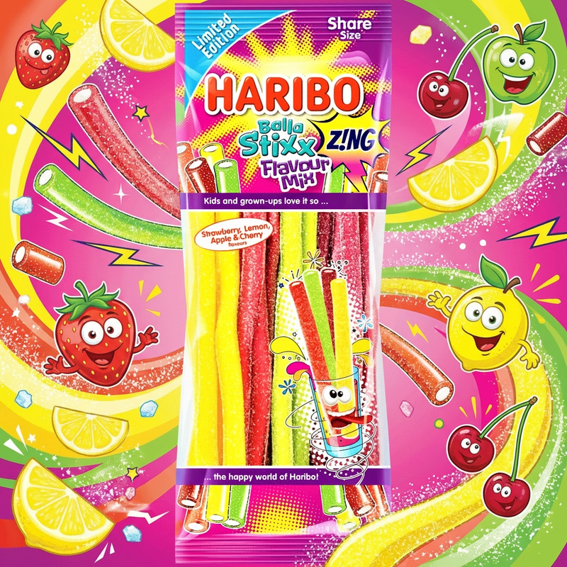 Haribo Balla Stixx Zing FLAVOUR MIX LIMITED EDITION 140g