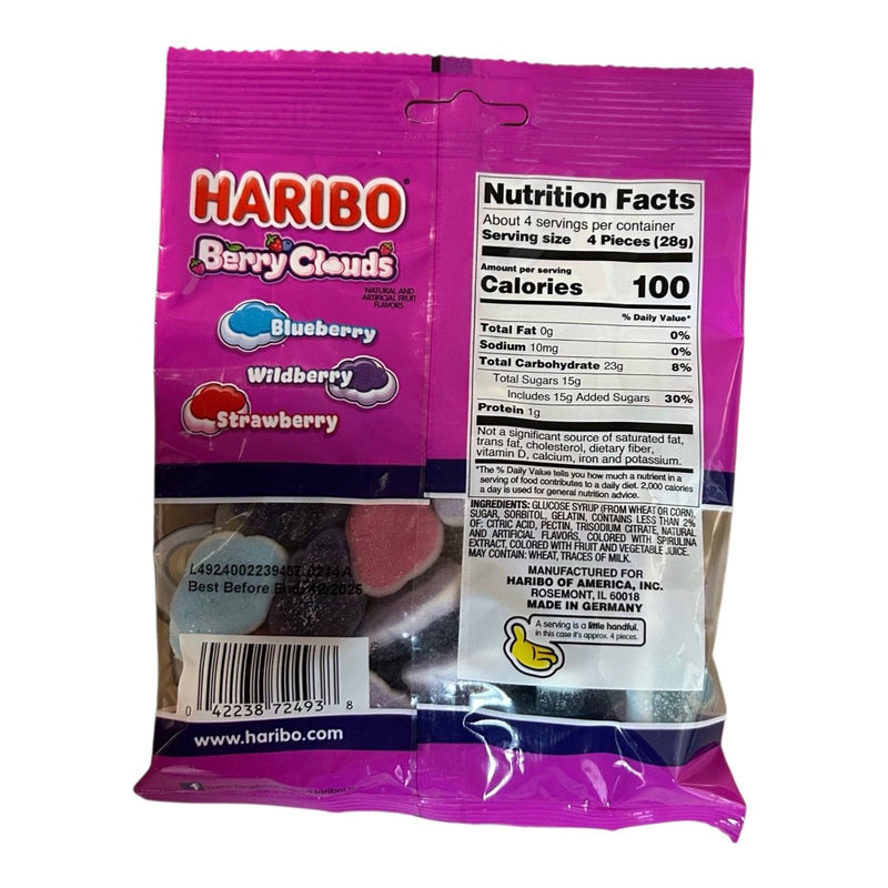 Haribo Berry Clouds Share Bag (USA) 117g - Happy Candy UK LTD