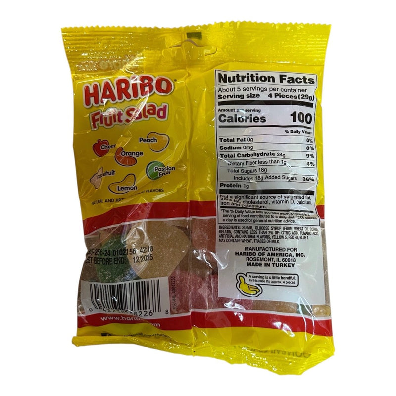 Haribo Fruit Salad Share Bag (USA) 142g - Happy Candy UK LTD