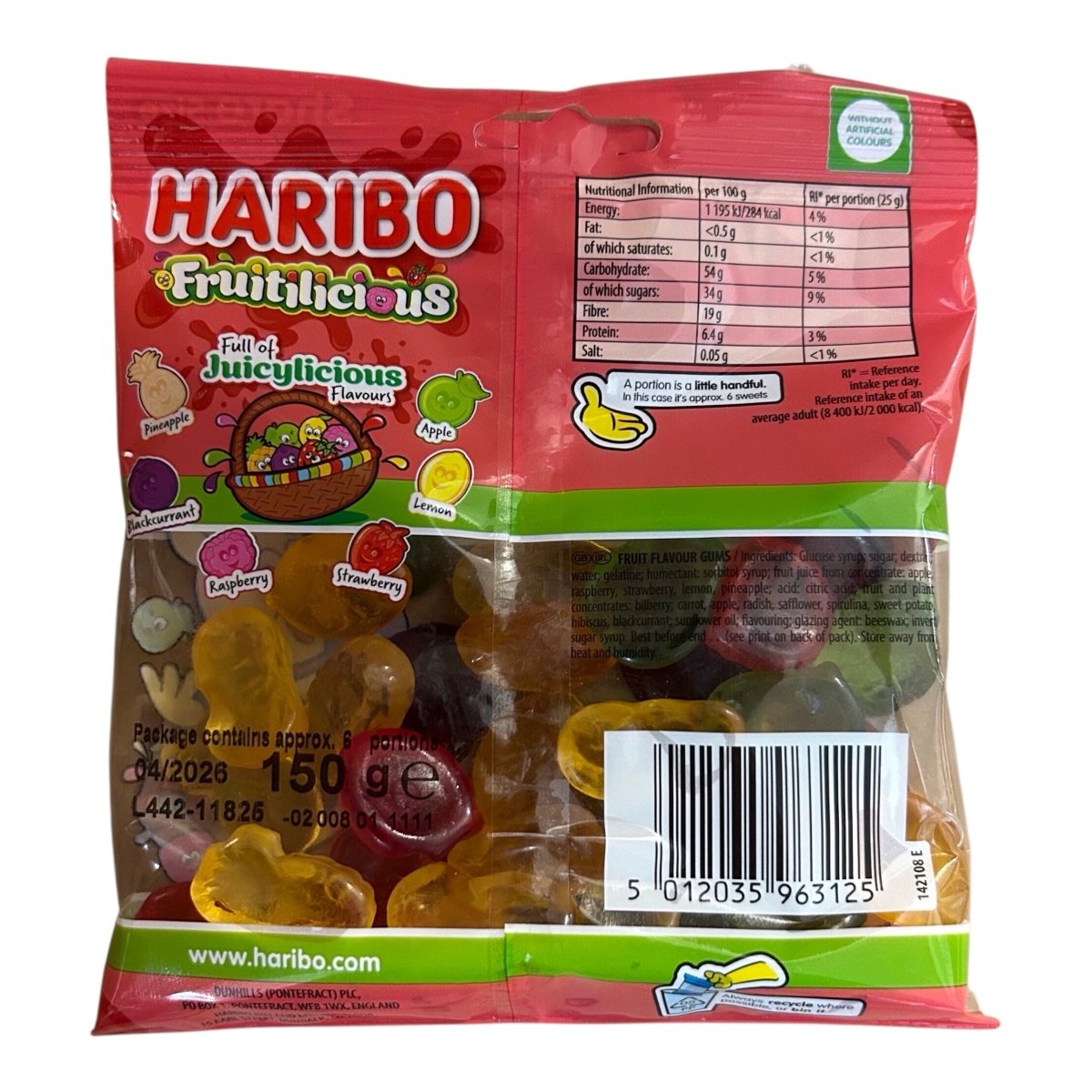 Haribo Fruitilicious Share Bag 150g — Happy Candy UK LTD