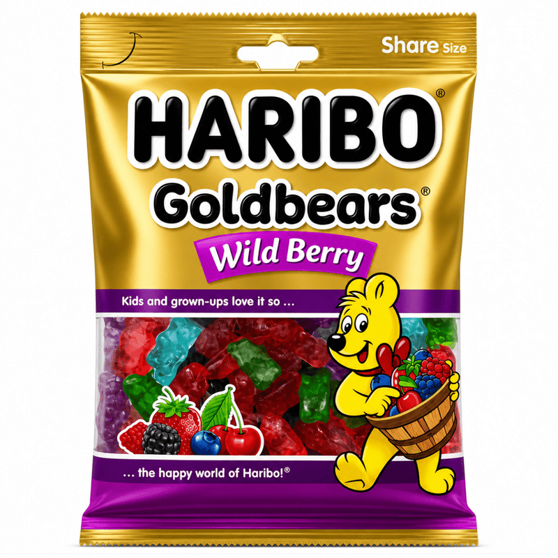 Haribo Goldbears WILD BERRY Sweets Share Bag (USA) 142g