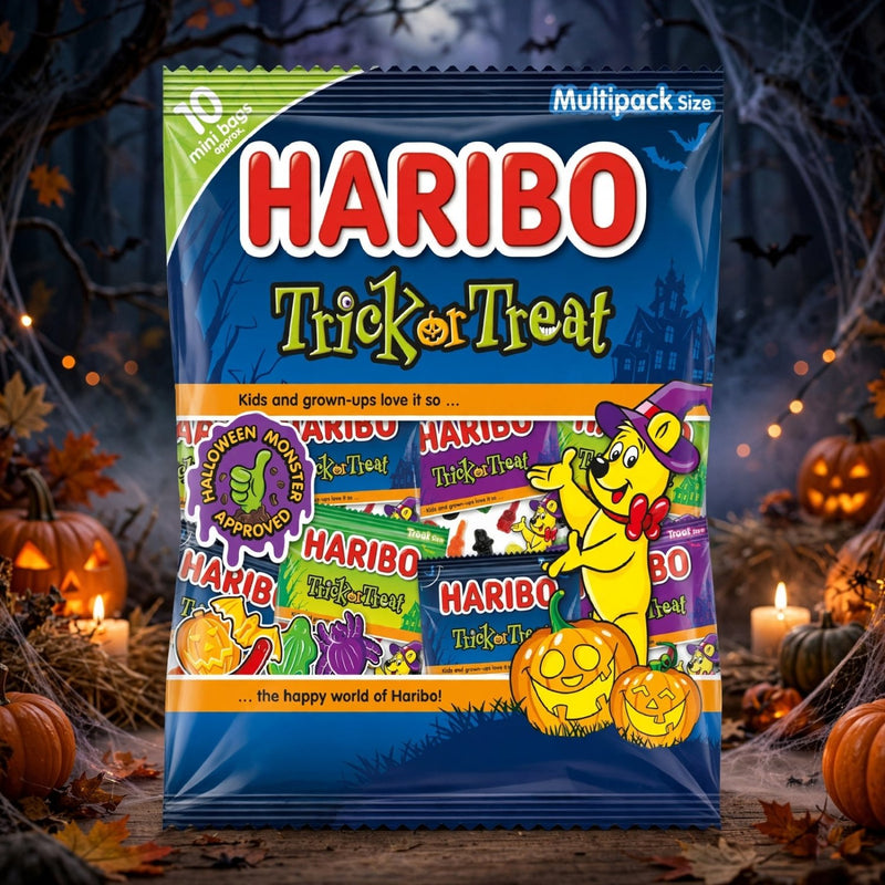 Haribo Halloween Trick or Treat 10x16g Fun Size Bags Multipack 160g