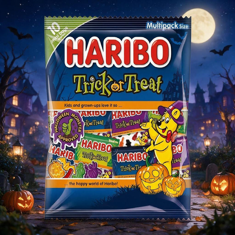 Haribo Halloween Trick or Treat 10x16g Fun Size Bags Multipack 160g