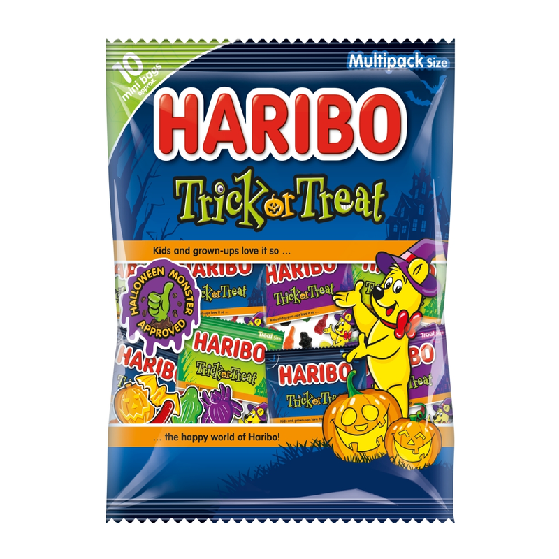 Haribo Halloween Trick or Treat 10x16g Fun Size Bags Multipack 160g
