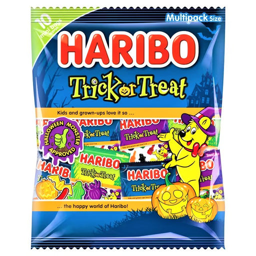 Haribo Halloween Trick or Treat 10x16g Fun Size Bags Multipack 160g - Happy Candy UK LTD