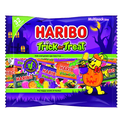 Haribo Halloween Trick or Treat 32x16g Fun Size Bags Multipack 512g - Happy Candy UK LTD