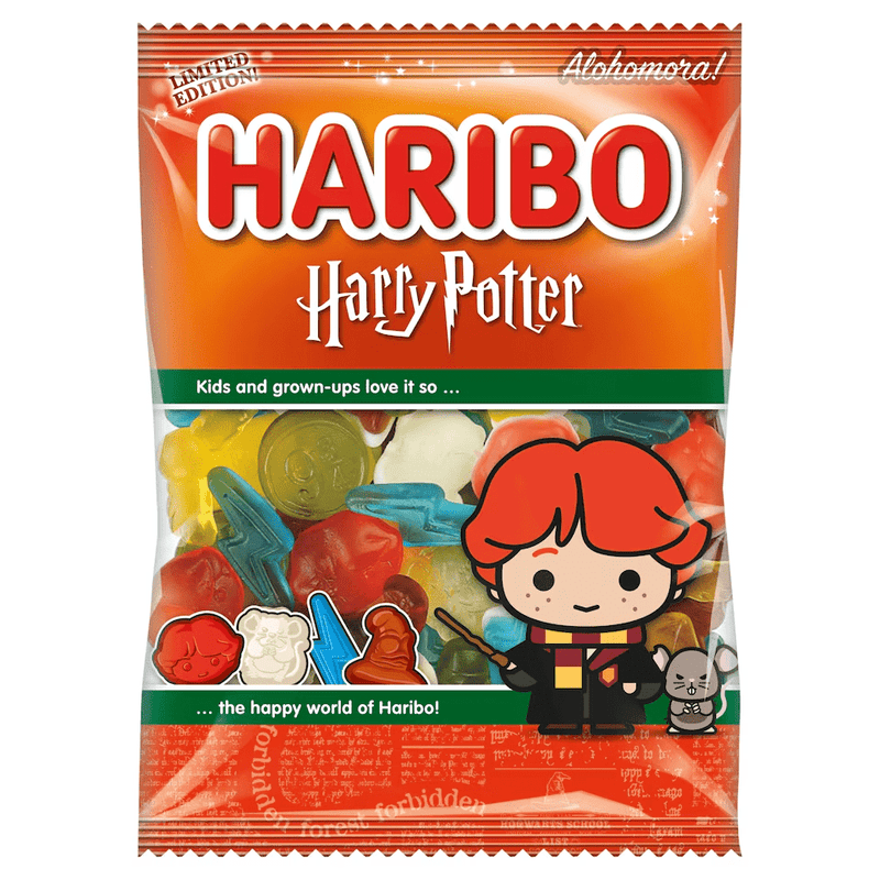 Haribo HARRY POTTER Ron Weasley LIMITED EDITION Sweets Share Bag 160g - Happy Candy UK LTD