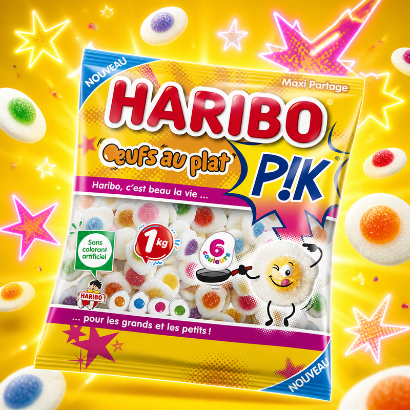 Haribo International EGGS ON A PLATE FIZZY (IMPORT) 1KG