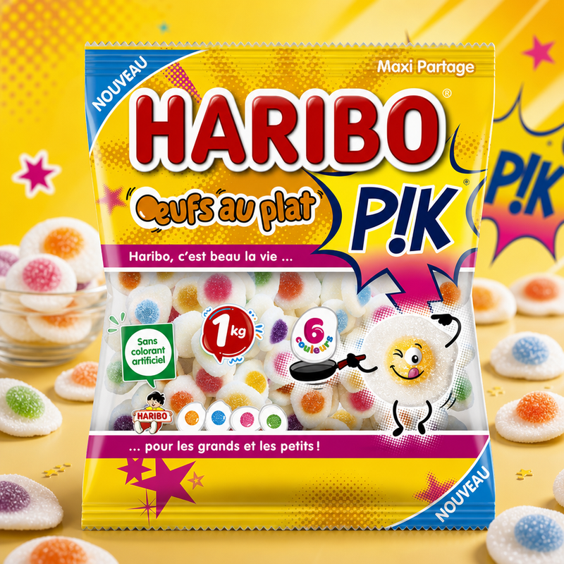 Haribo International EGGS ON A PLATE FIZZY (IMPORT) 1KG