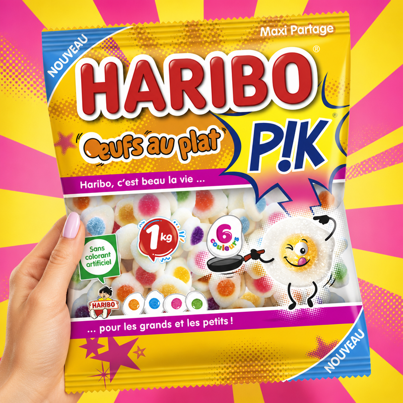 Haribo International EGGS ON A PLATE FIZZY (IMPORT) 1KG