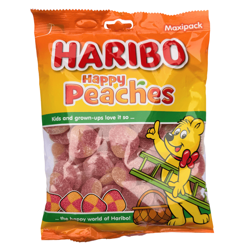 Haribo International HAPPY PEACHES 500g Maxi Pack (FRANCE) - Happy Candy UK LTD