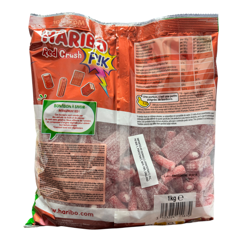 Haribo International RED CRUSH P!K (IMPORT) 1KG