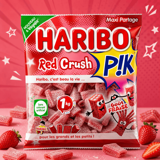 Haribo International RED CRUSH P!K (IMPORT) 1KG