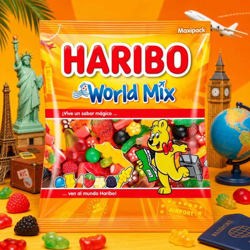 Haribo International WORLD MIX 1KG Maxi Pack (FRANCE)