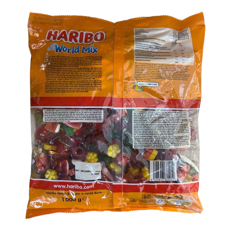 Haribo International WORLD MIX 1KG Maxi Pack (FRANCE) - Happy Candy UK LTD