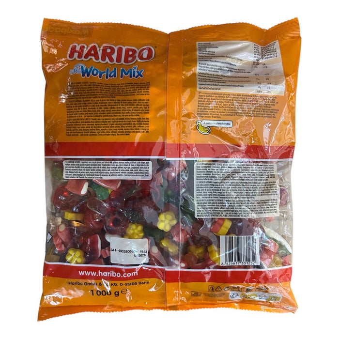 Haribo International WORLD MIX 1KG Maxi Pack (FRANCE) - Happy Candy UK LTD
