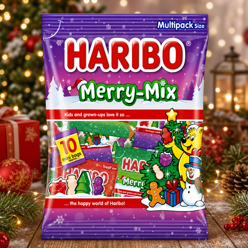 Haribo Merry Mix CHRISTMAS 10x16g Fun Size Bags Multipack 160g