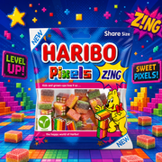 Haribo PIXELS Zing Share Bag 140g
