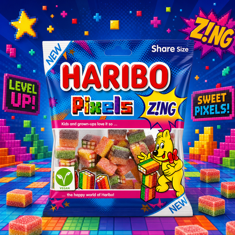 Haribo PIXELS Zing Share Bag 140g