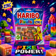 Haribo PIXELS Zing Share Bag 140g