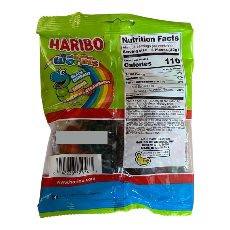 Haribo Rainbow Worms Share Bag (USA) 142g