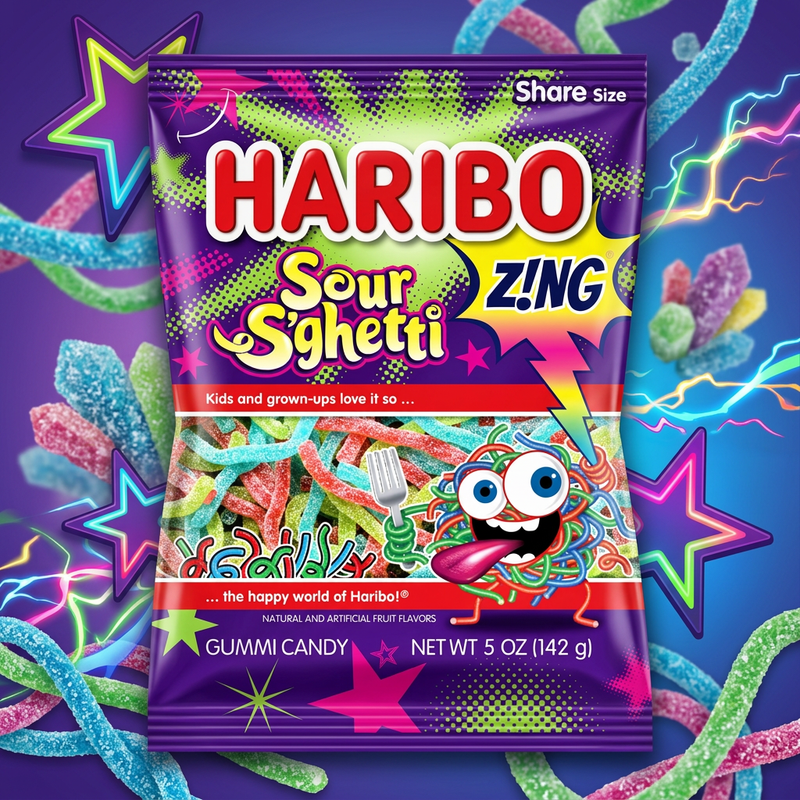 Haribo Sour S’ghetti Share Bag (USA) 142g
