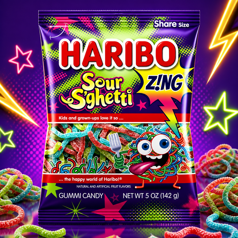 Haribo Sour S’ghetti Share Bag (USA) 142g