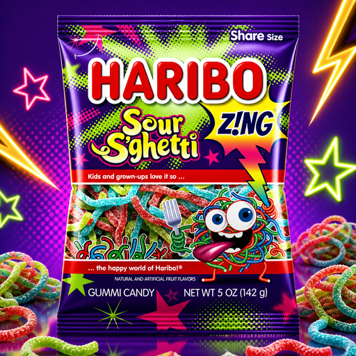 Haribo Sour S’ghetti Share Bag (USA) 142g