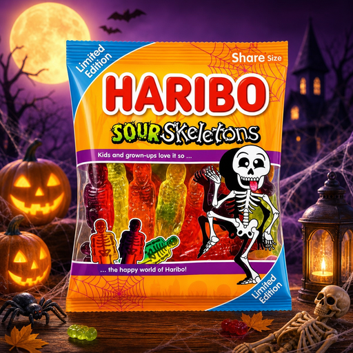 Haribo Sour Skeletons Share Bag 160g