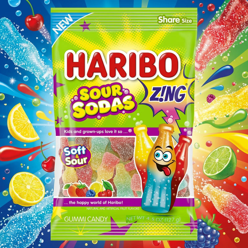 Haribo Sour Sodas Zing (USA) 127g
