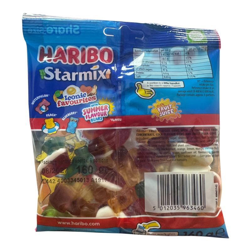 Haribo Starmix SUMMER BEARS Limited Bear Edition Bag 160g