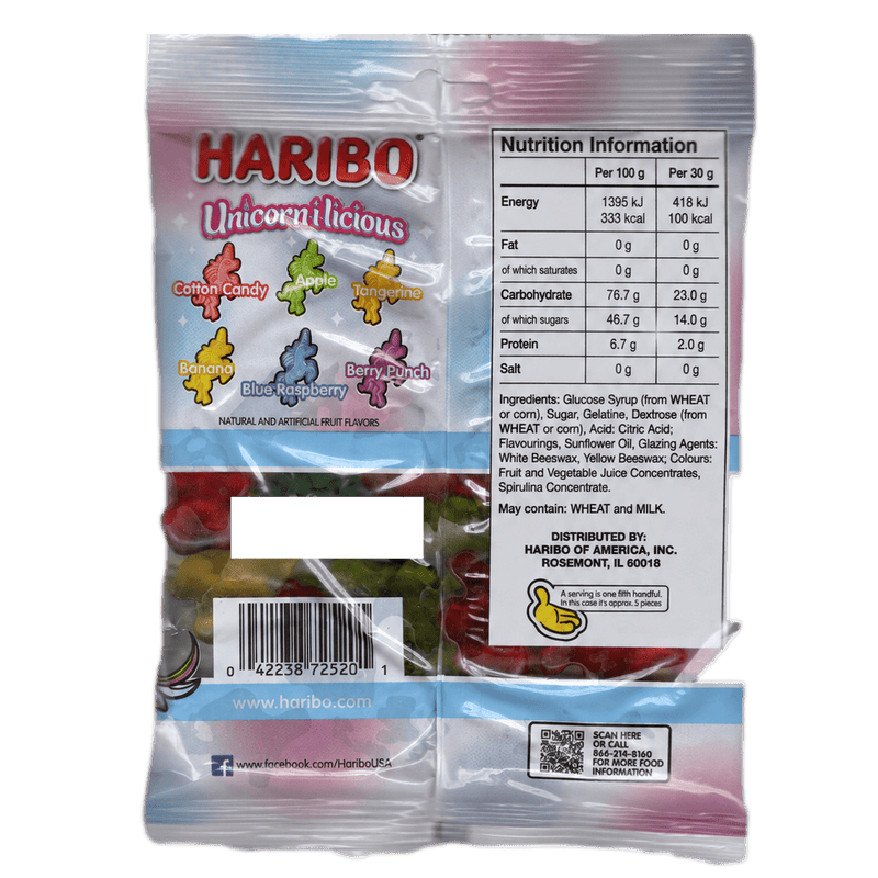 Haribo Unicorn-i-licious Sweets Share Bag (USA) 142g
