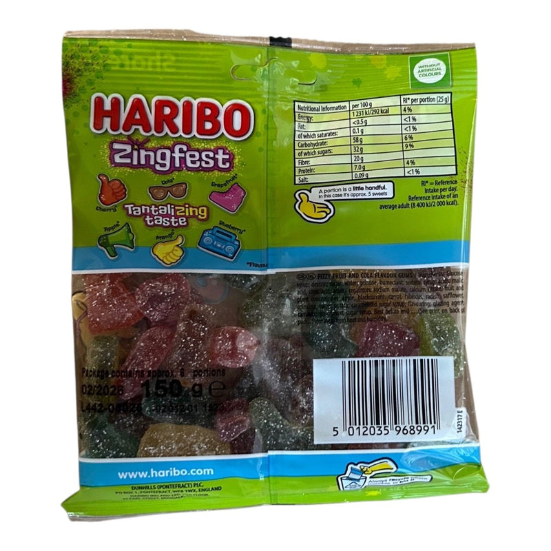 Haribo Zingfest Share Bag 150g - Happy Candy UK LTD