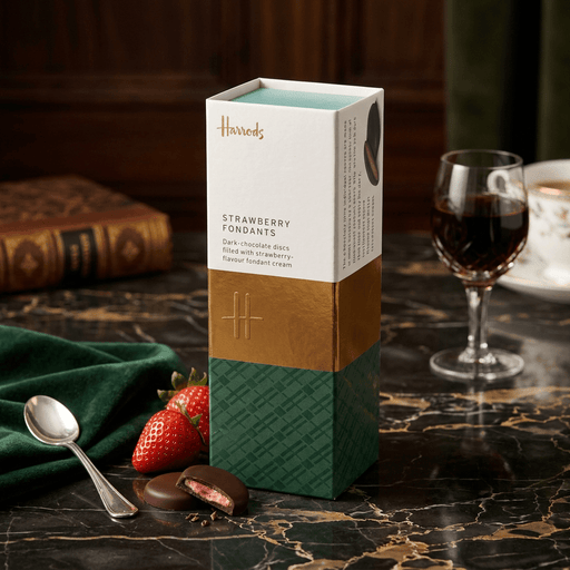 Harrods Dark Chocolate Strawberry Fondants Gift Box 100g
