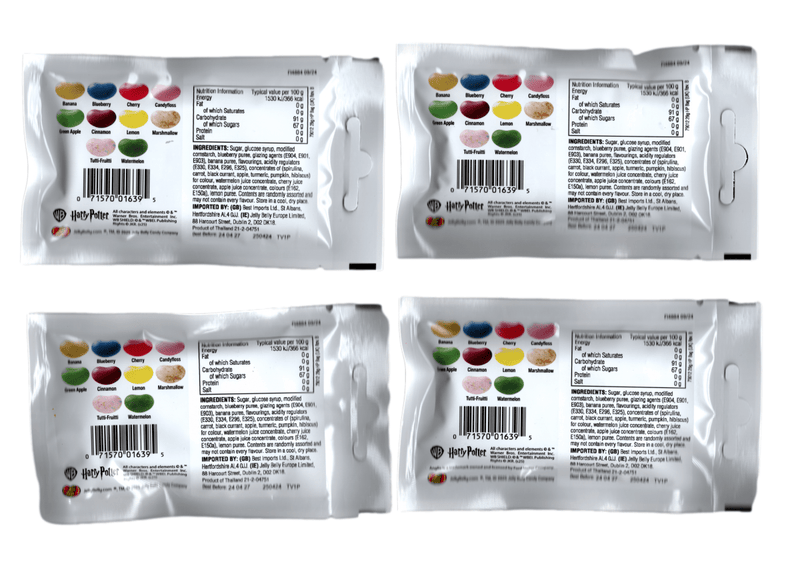 Harry Potter Hogworts 10 Flavour Jelly Belly Bags 4x28g