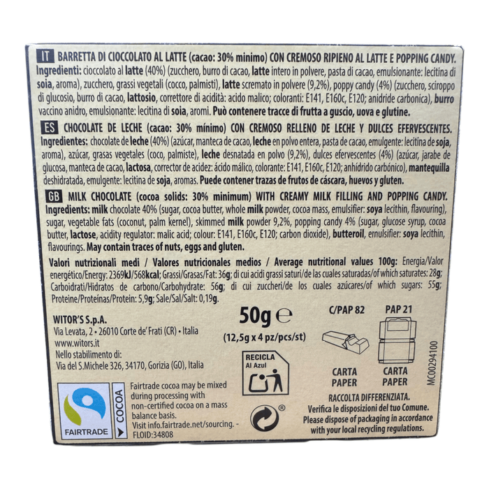 Harry Potter Popping Candy Milk Chocolate Mini Bars (4x12.5g) 50g