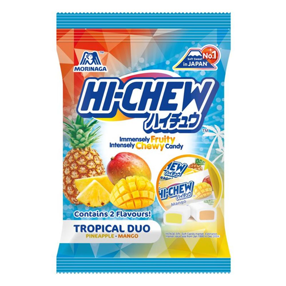 Hi-Chew Tropical Duo Mix Chewy Candy Bag 80g