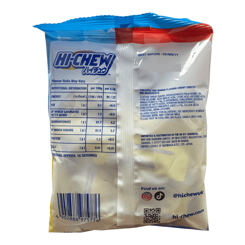 Hi-Chew Tropical Duo Mix Chewy Candy Bag 80g