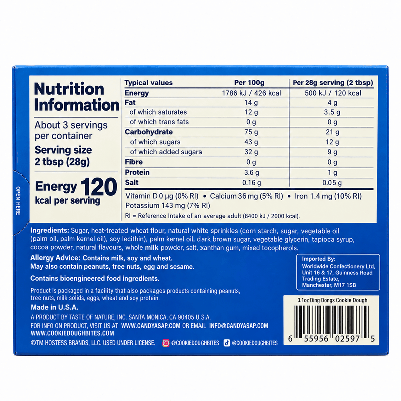 Hostess Ding Dongs Cookie Dough Bites Box (USA) 88g