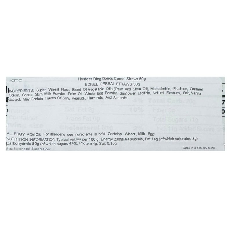 Hostess Ding Dongs Flavoured Cereal Straws (USA) 50g - Happy Candy UK LTD