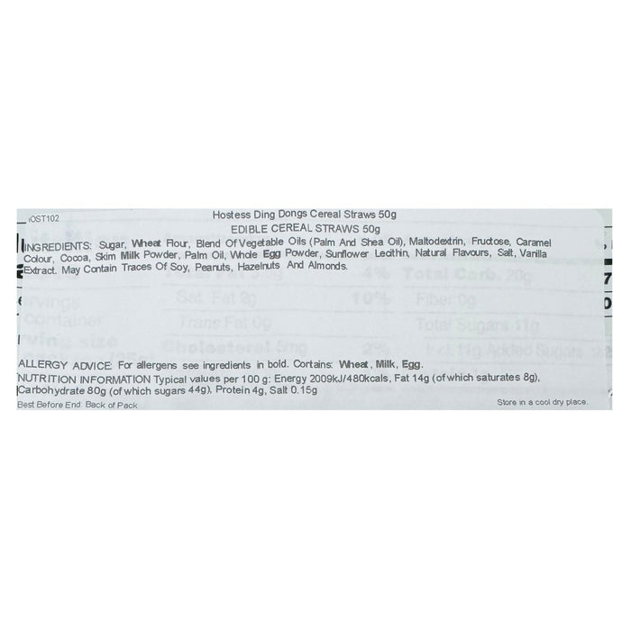 Hostess Ding Dongs Flavoured Cereal Straws (USA) 50g - Happy Candy UK LTD