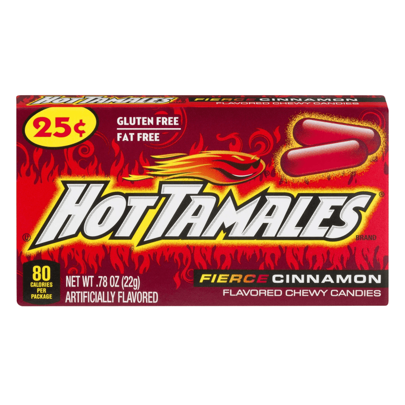 Hot Tamales Fierce Cinnamon Chewy Candies (USA) 22g - Happy Candy UK LTD