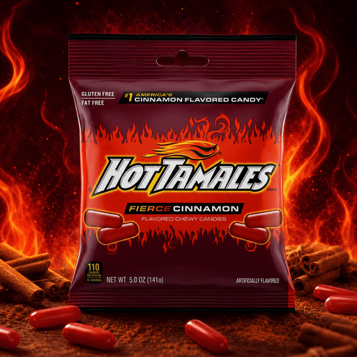 Hot Tamales Fierce Cinnamon Chewy Candies (USA) Share Bag 141g